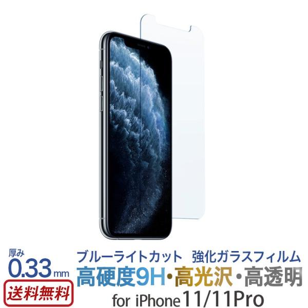 iPhone 11 / iPhone11Pro ブルーライトカット ガラスフィルム スマホ 液晶保護...