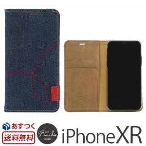 iPhone XR ケース 手帳型 デニム 本革 Zenus Denim Stitch Diary アイフォン XR テン アール 手帳型ケース iPhone10R アイフォン10R case｜winglide
