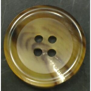 水牛ボタン　本水牛/リアルホーン　四つ穴　ライトブラウン