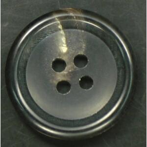 水牛ボタン　本水牛/リアルホーン　四つ穴　ダークブラウン