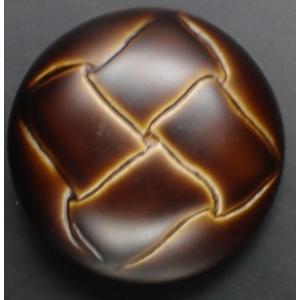 レザー調ボタン　裏足　ブラウン