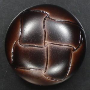 レザー調ボタン　裏足　ダークブラウン【日本製】