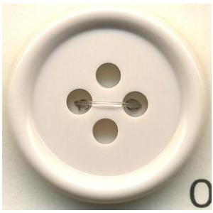 トップカラーポリボタン（ツヤ）　4つ穴　ライトアイボリー