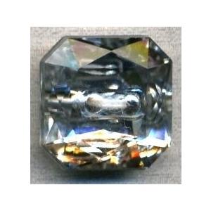 クリアーボタン　7168　二つ穴　シルバー