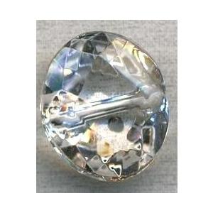 クリアーボタン　7073　トンネル足　たまご型　透明