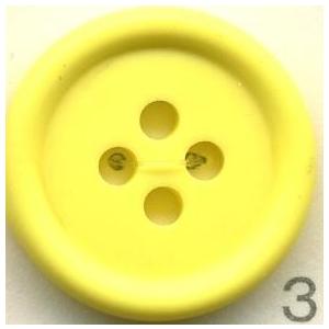トップカラーポリボタン(マット）　４つ穴　ライトイエロー