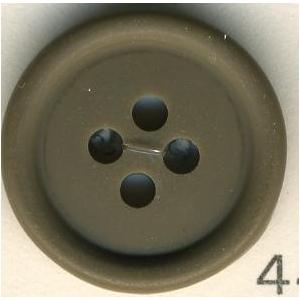 トップカラーポリボタン(マット）　４つ穴　ヴァンダイクブラウン