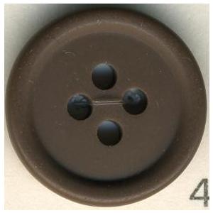 トップカラーポリボタン(マット）　４つ穴　焦茶