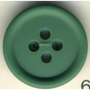 トップカラーポリボタン(マット）　４つ穴　クローム・グリーン
