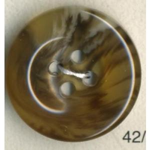 【大きいサイズ】　ストーン調ポリボタン　4つ穴　ライトブラウン