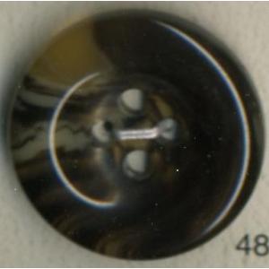 【大きいサイズ】　ストーン調ポリボタン　4つ穴　ブラウン