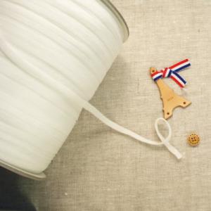 【業務用特価】フワフワ手作りマスクひも/伸び止めテープ　ウーリースピンテープ　オフホワイト　【300...