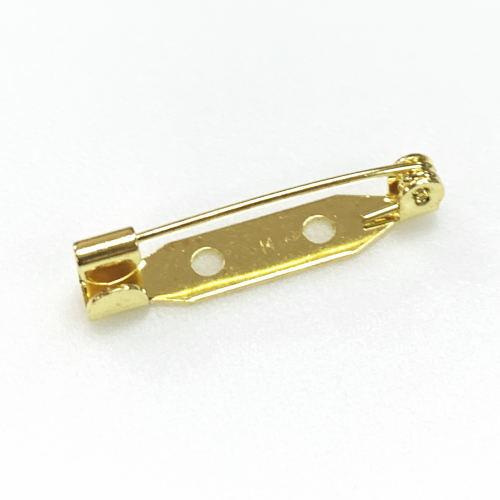 【日本製】　造花ピン/コサージュピン/ブローチピン　25mm　ゴールド　【10個入り】