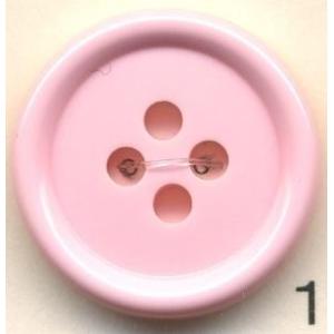トップカラーポリボタン（ツヤ）　４つ穴　ベビーピンク