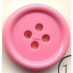 トップカラーポリボタン（ツヤ）　４つ穴　ピンク