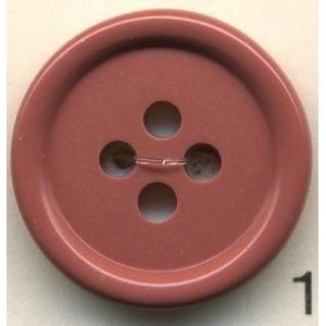 トップカラーポリボタン（ツヤ）　４つ穴　テラコッタ