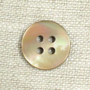 貝ボタン　四つ穴　茶蝶貝　シェルボタン【日本製】