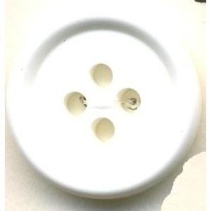 トップカラーポリボタン（ツヤ）　４つ穴 ホワイト