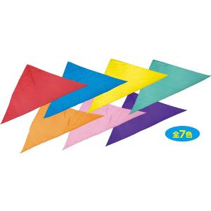カラースカーフ三角型 桃の詳細画像1