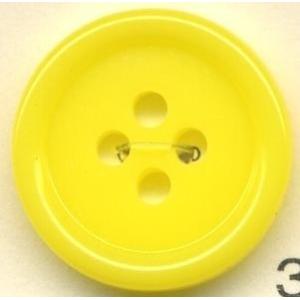 トップカラーポリボタン（ツヤ）　４つ穴　イエローハイライト