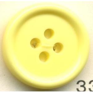 トップカラーポリボタン（ツヤ）　４つ穴　レモンイエロー