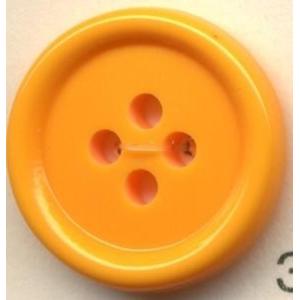 トップカラーポリボタン（ツヤ）　４つ穴　蜜柑