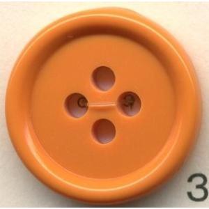 トップカラーポリボタン（ツヤ）　４つ穴　橙色