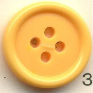 トップカラーポリボタン（ツヤ）　４つ穴　ネープルスイエロー
