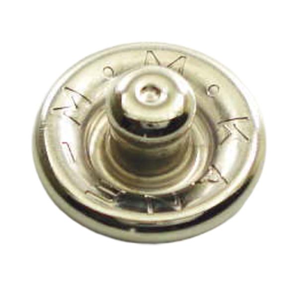 【カネエム製】 アメリカンホック 金属スナップボタンパーツ ゲンコ 10mm シルバー 【30個】