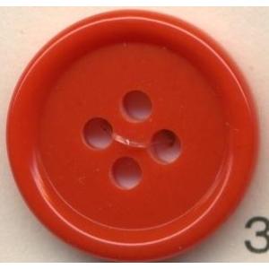 トップカラーポリボタン（ツヤ）　４つ穴　キャロットオレンジ