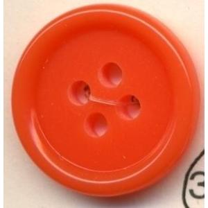 トップカラーポリボタン（ツヤ）　４つ穴　オレンジ