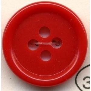 トップカラーポリボタン（ツヤ）　４つ穴　朱色