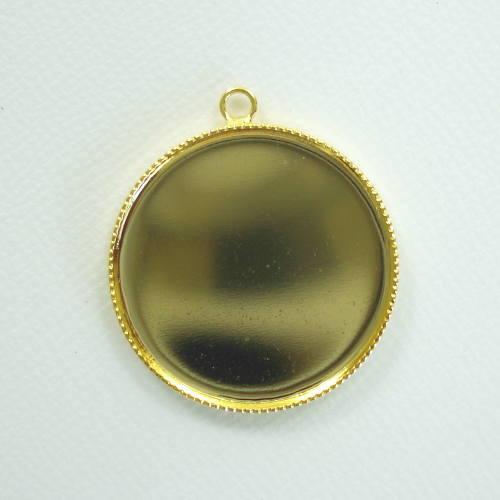 【レジン/アクセサリー】 真鍮パーツ アクセサリー台座 セッティング シンプルラウンド