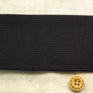 【平ゴム】　幅広ソフトゴム　黒　50ｍｍ幅　【1M】