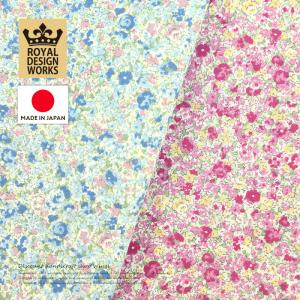 『デザインワークス　国産60ローン　プチローズ〜ブーケ〜』　110cm巾×10cm単位　日本製　生地/布