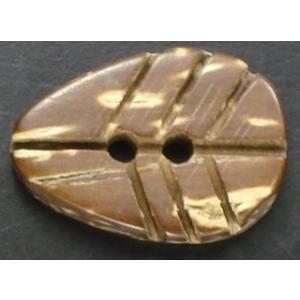 ココナッツボタン　二つ穴　リーフ型