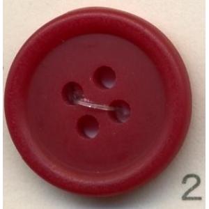 トップカラーポリボタン（マット）　４つ穴　茜色