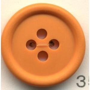 トップカラーポリボタン(マット）　４つ穴　橙色