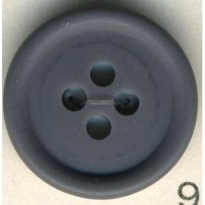 トップカラーポリボタン(マット）　４つ穴　ミディアムグレー