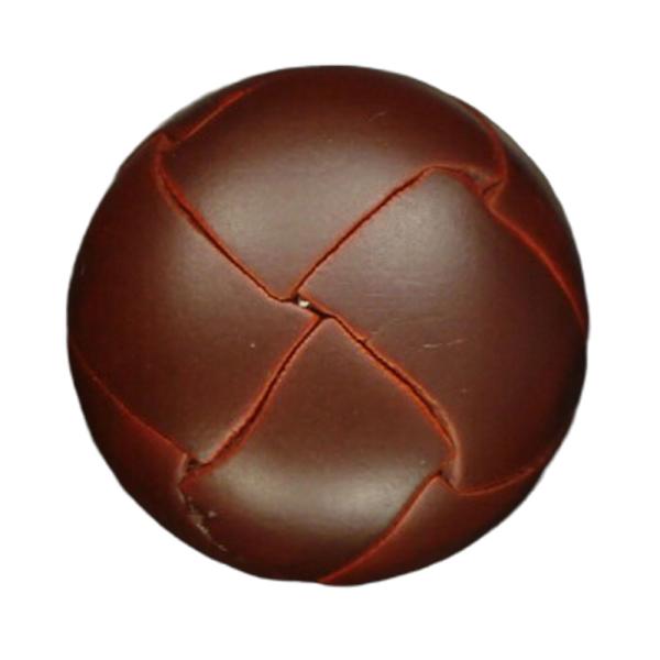 本革ボタン 半丸型裏足 レッドブラウン