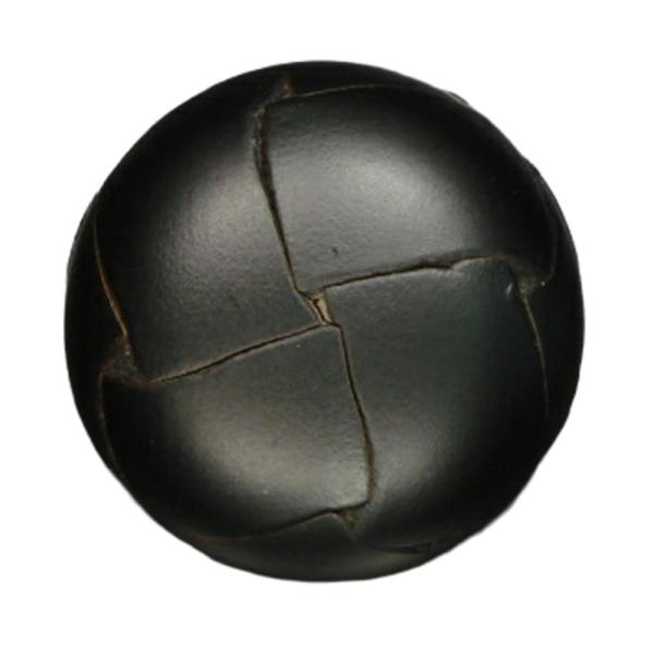 本革ボタン 半丸型裏足 ブラック