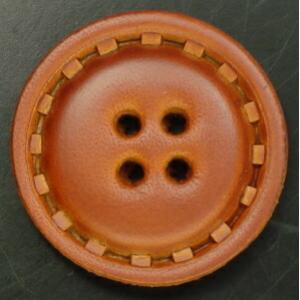 本革ボタン　4つ穴　ライトブラウン