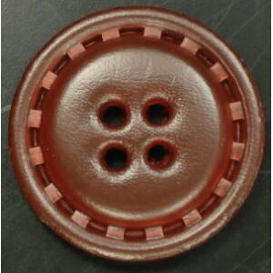 本革ボタン　4つ穴　レッドブラウン