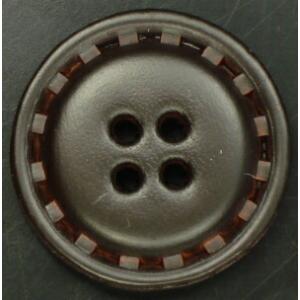 本革ボタン　4つ穴　ダークブラウン