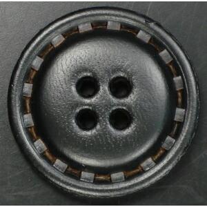 本革ボタン　4つ穴　ブラック