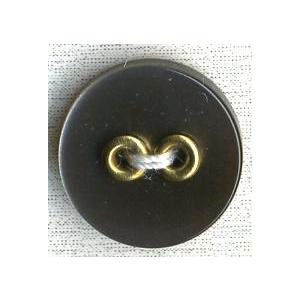 貝調ポリボタン　ゴールドハトメ　（茶）