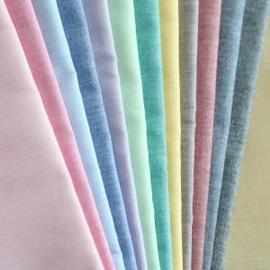 シャンブレー生地 110cm幅/10cm単位 【12色展開】日本製 手摘みコットンブロード生地 先染め 布