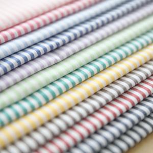 ストライプ生地 110cm幅/10cm単位 【12色展開】日本製 手摘みコットンブロード生地 先染め 布