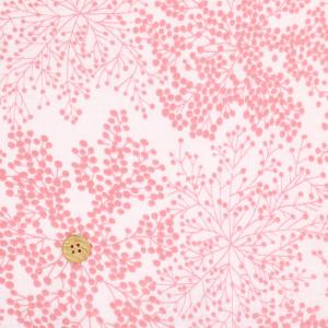 日本製『ミルキーコットンダブルガーゼ ミモザ レッド』 110cm巾×10cm単位 国産 Wガーゼ