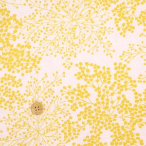 日本製『ミルキーコットンダブルガーゼ ミモザ イエロー』 110cm巾×10cm単位 国産 Wガーゼ